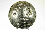 Polished Pyrite Sphere - Peru #195550-1